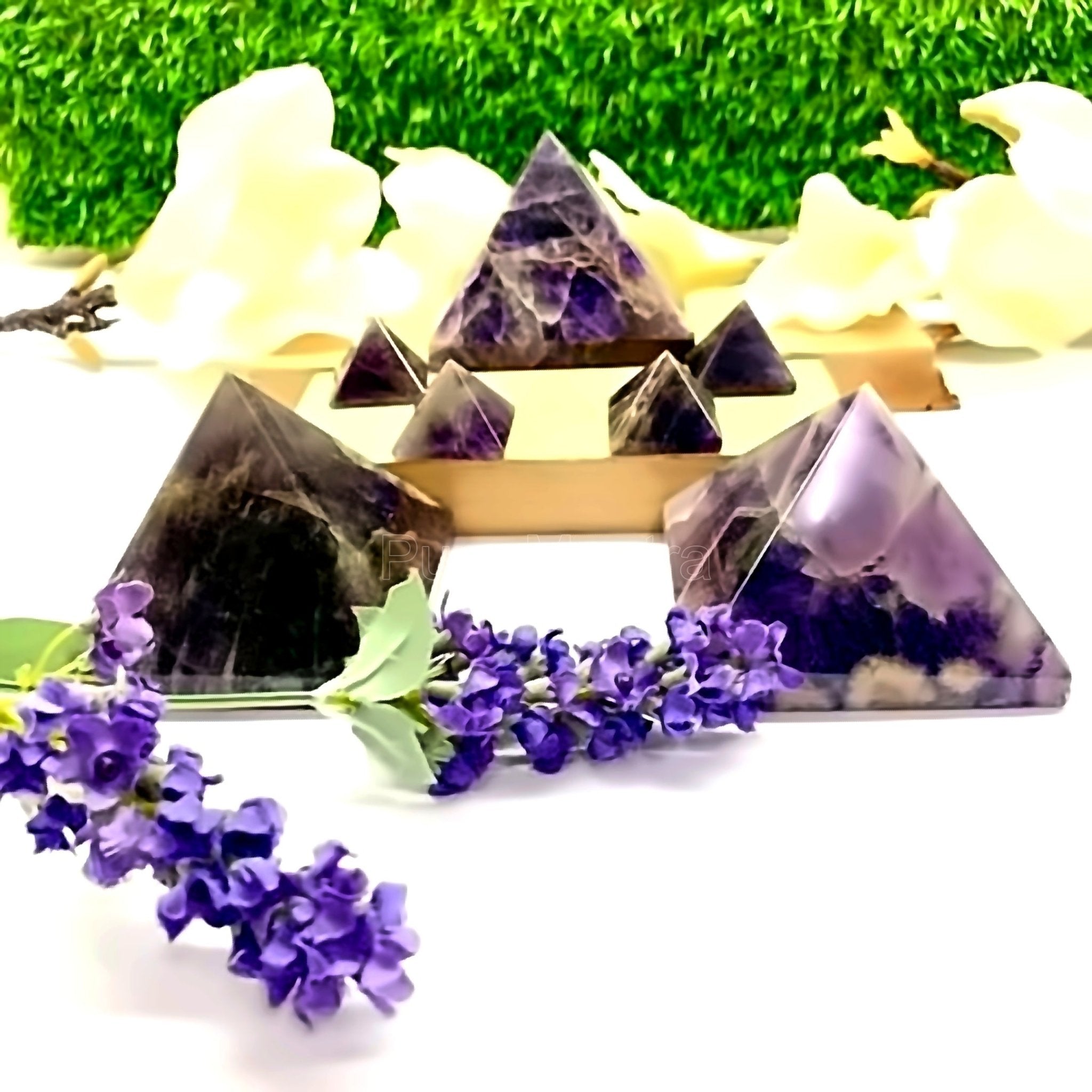 Amethyst Orgone Pyramid(Lab Certified) - Pure Mantra