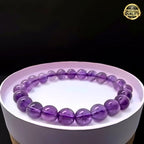 Amethyst Stretchable Bracelet(Lab Certified) - Pure Mantra