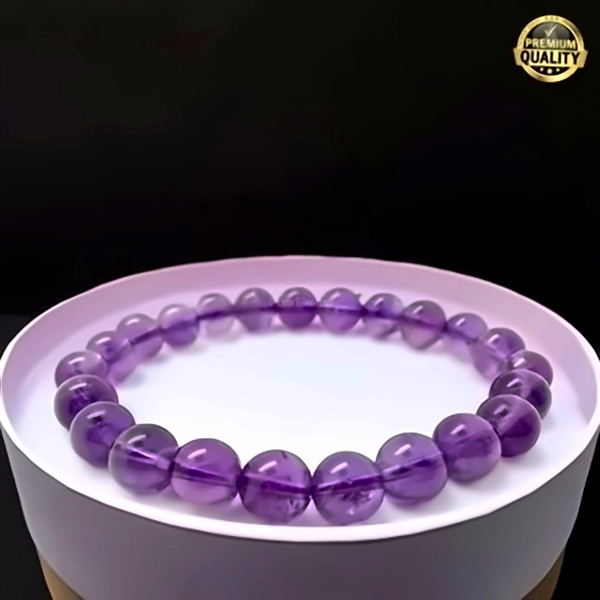 Amethyst Stretchable Bracelet(Lab Certified) - Pure Mantra