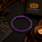 Amethyst Stretchable Bracelet(Lab Certified) - Pure Mantra