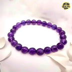 Amethyst Stretchable Bracelet(Lab Certified) - Pure Mantra