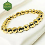 Golden Pyrite Diamond Cut Bracelet(Lab Certified) - Pure Mantra
