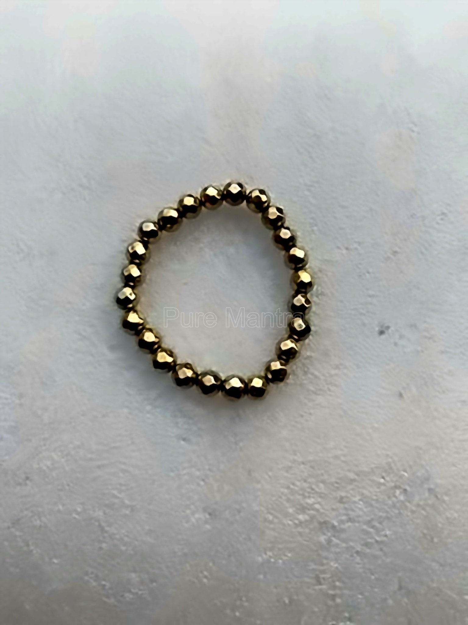Golden Pyrite Diamond Cut Bracelet(Lab Certified) - Pure Mantra