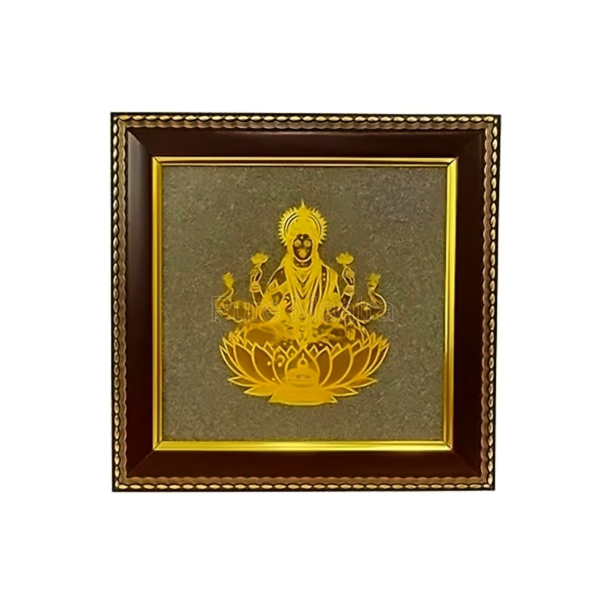 Laxmi on Raw pyrite Frame(Lab Certified) - Pure Mantra