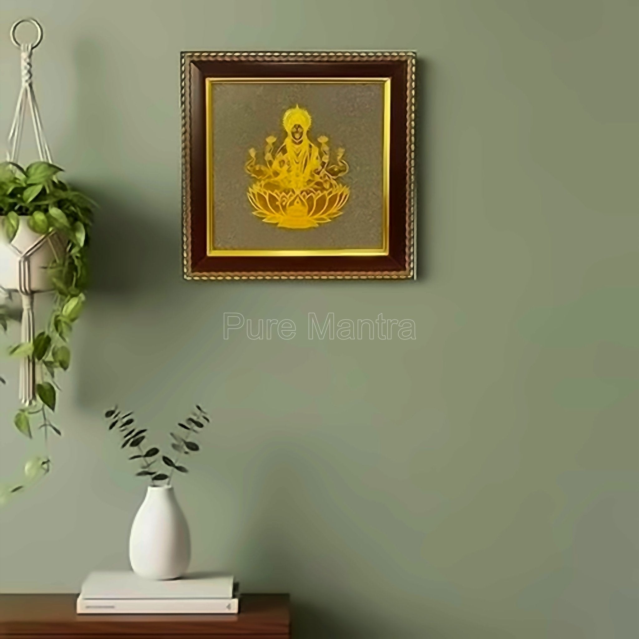 Laxmi on Raw pyrite Frame(Lab Certified) - Pure Mantra