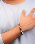 Natural Pyrite Stretchable Bracelet(Lab Certified) - Pure Mantra