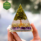 Orgone Peridot Pyramid(Lab Certified) - Pure Mantra