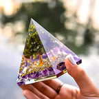 Orgone Peridot Pyramid(Lab Certified) - Pure Mantra
