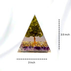 Orgone Peridot Pyramid(Lab Certified) - Pure Mantra