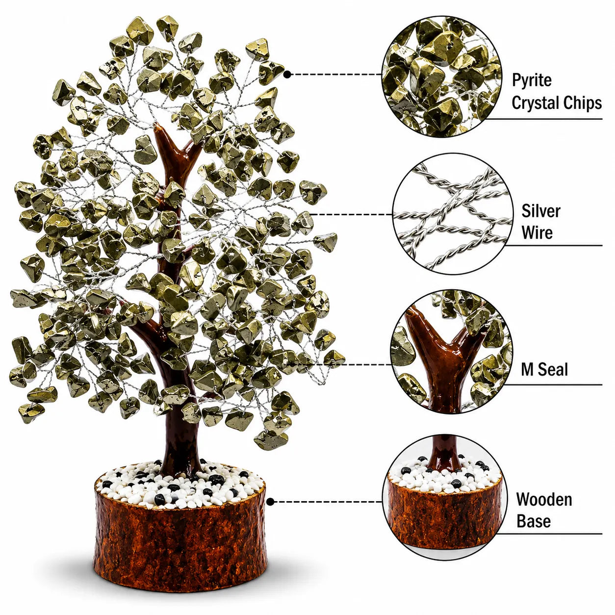 Pyrite Crystal Prosperity Tree