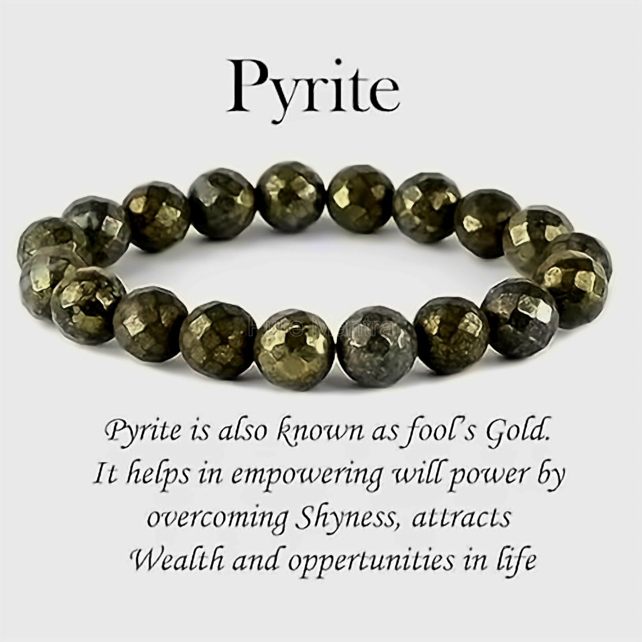 Pyrite Diamond Cut Bracelet(Lab Certified) - Pure Mantra
