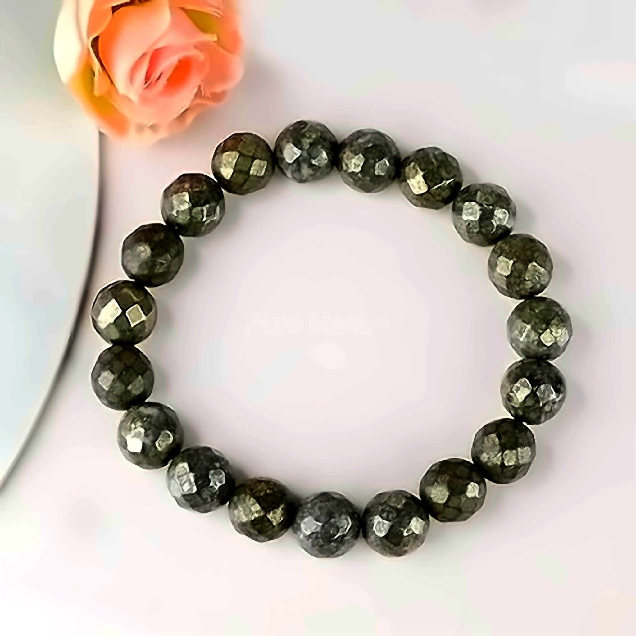 Pyrite Diamond Cut Bracelet(Lab Certified) - Pure Mantra