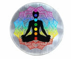 Selenite Charging 3D Carved 7 Chakra Plate(Lab Certified) - Pure Mantra