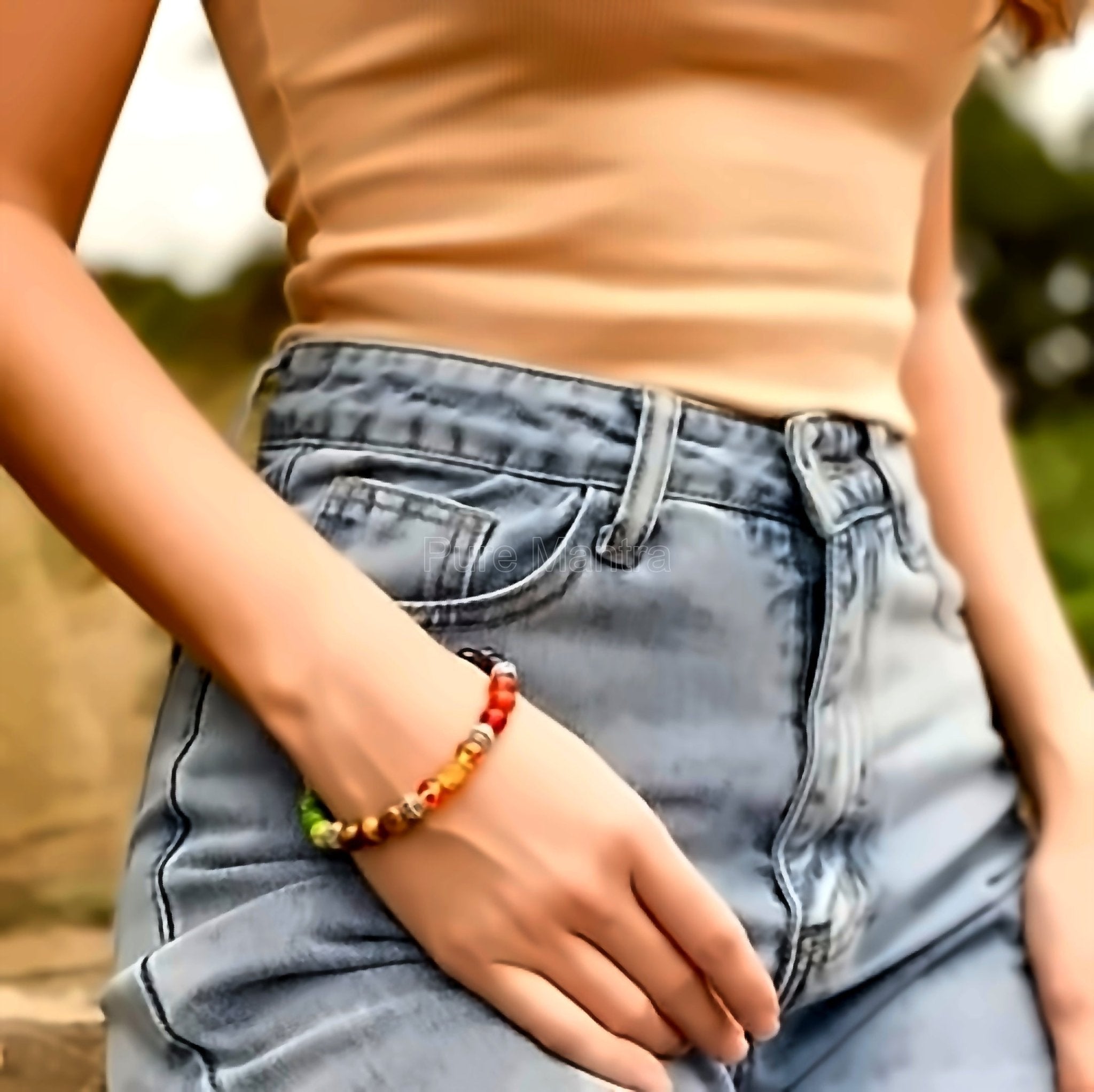 Seven Chakra Bracelet(Lab Certified) - Pure Mantra