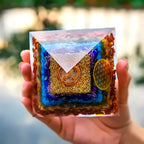 Seven chakra Orgone Pyramid(Lab Certified) - Pure Mantra