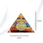 Seven chakra Orgone Pyramid(Lab Certified) - Pure Mantra