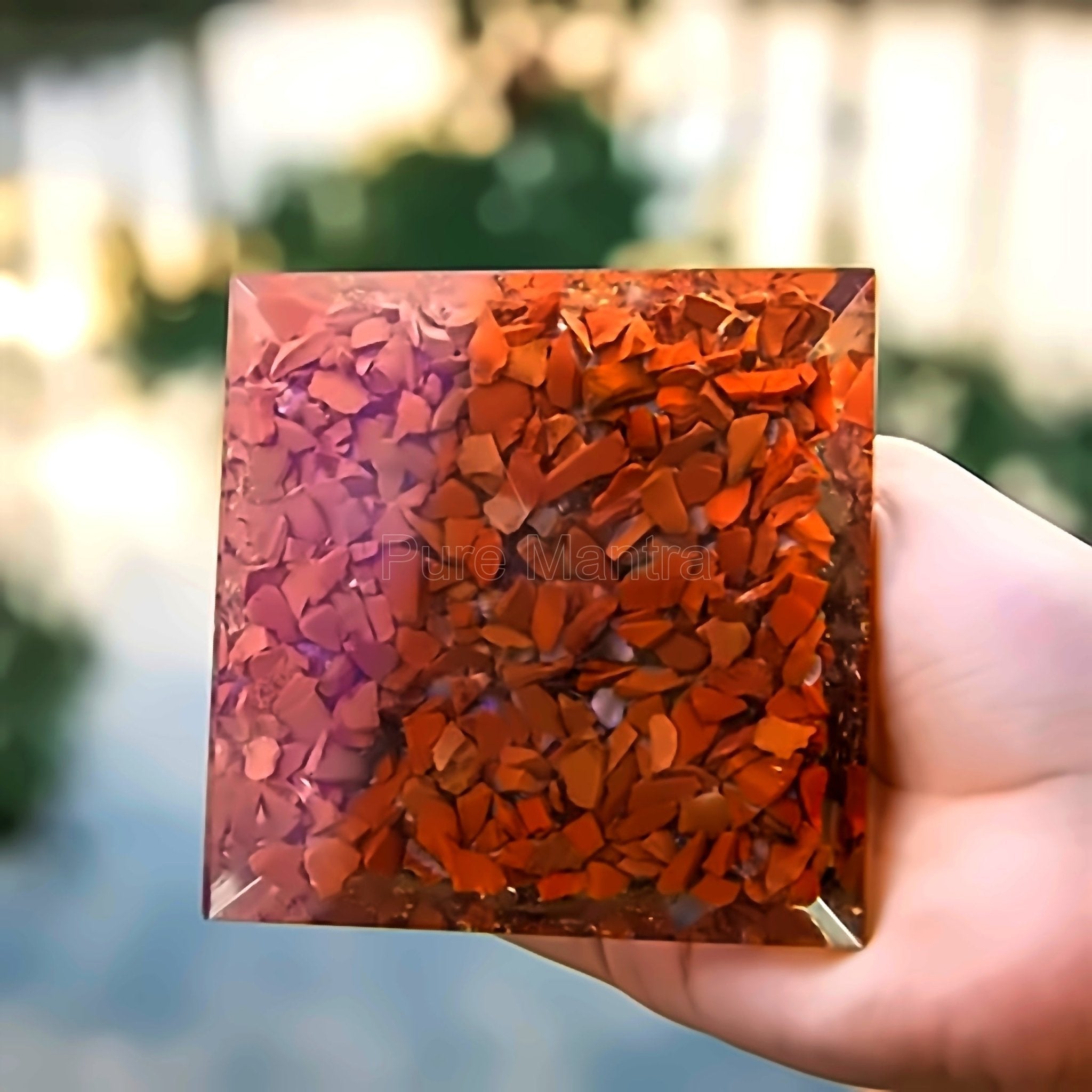 Seven chakra Orgone Pyramid(Lab Certified) - Pure Mantra