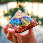 Seven chakra Orgone Pyramid(Lab Certified) - Pure Mantra