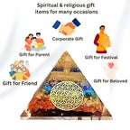 Seven chakra Orgone Pyramid(Lab Certified) - Pure Mantra