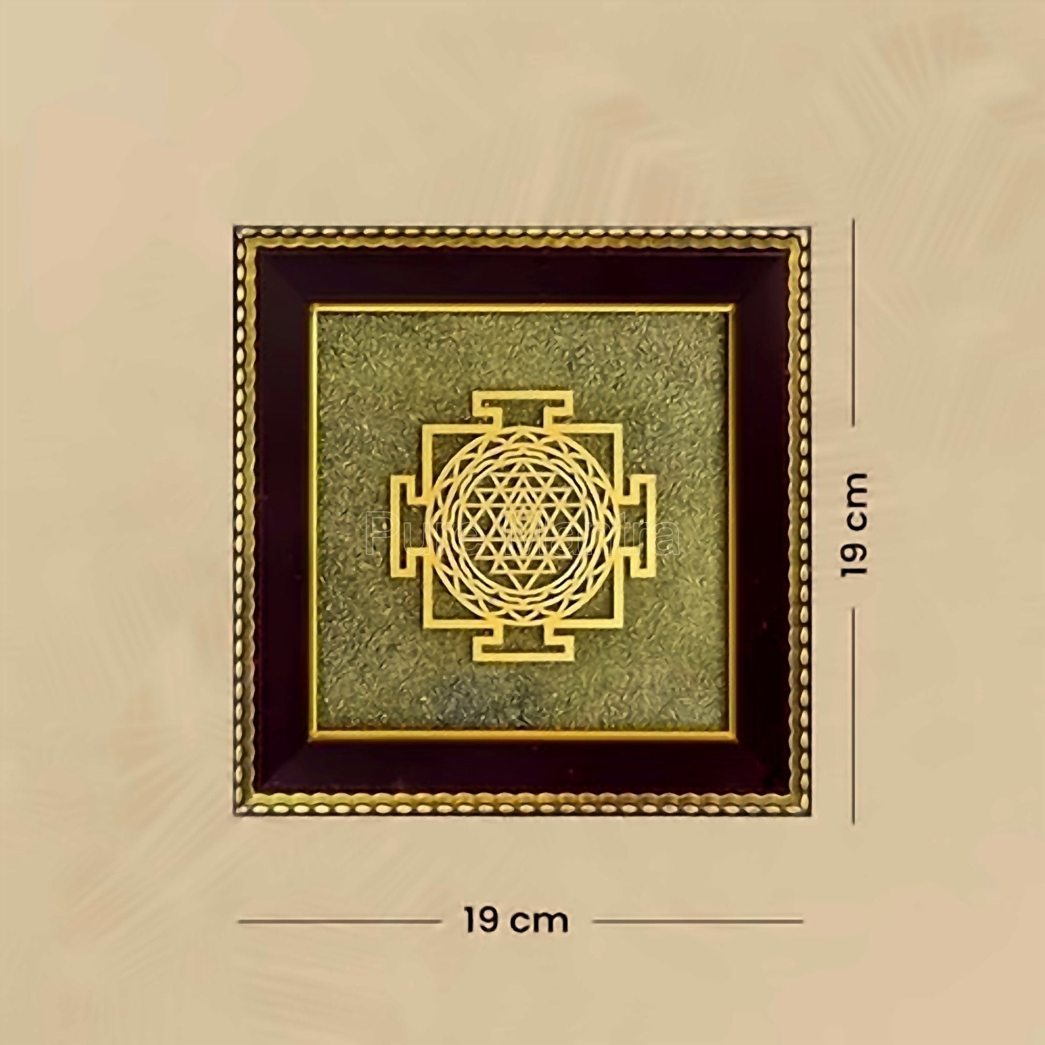 Shree Yantra Pyrite Frame(Lab Certified) - Pure Mantra